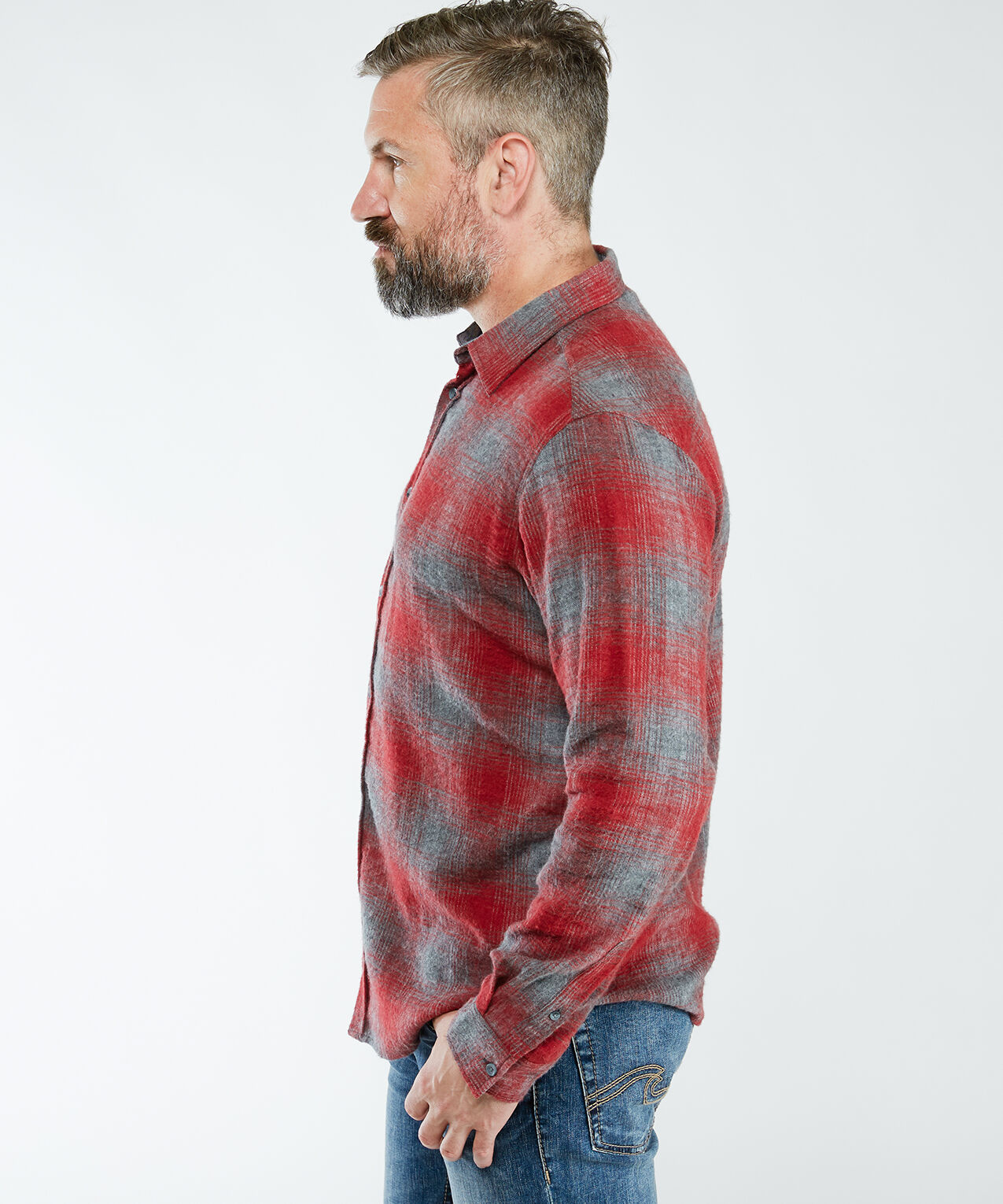 Long Sleeve Plaid Shirt Image 3