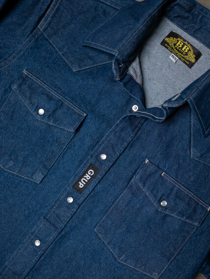 BB brand deadstock denim work shirt BB brand deadstock denim work shirt Image 3