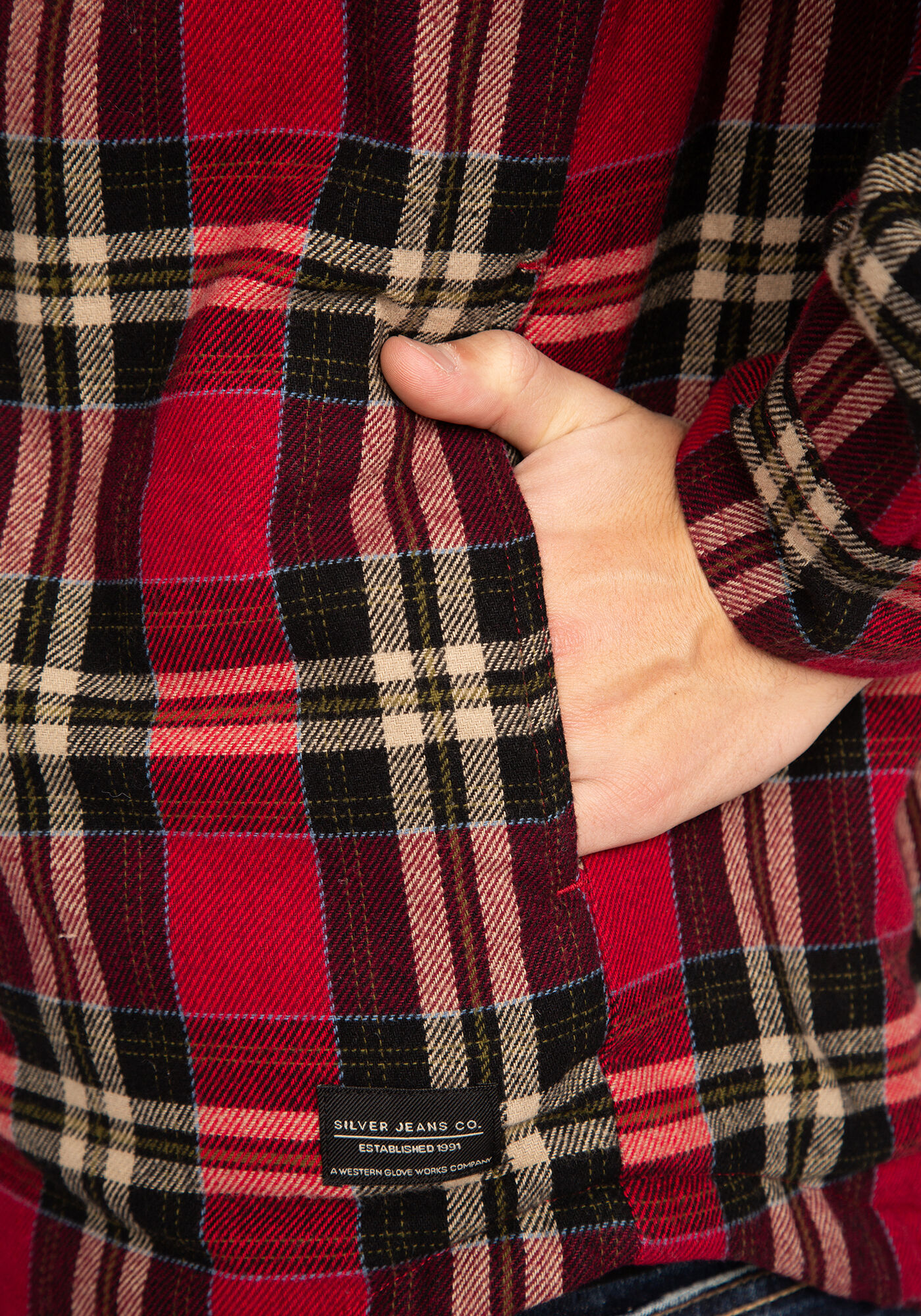 plaid jacket with sherpa lining Image 5
