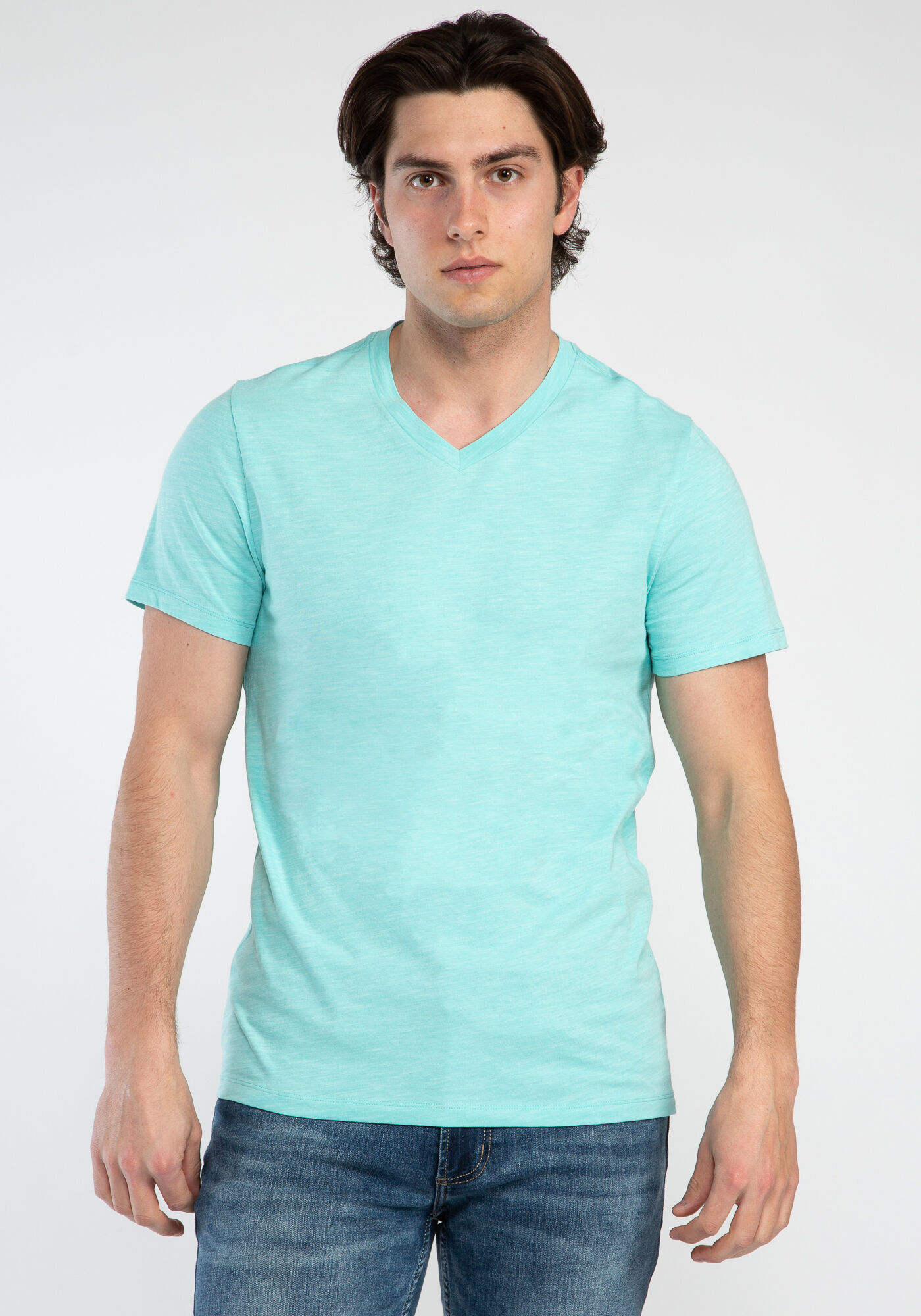 owen inject dye v-neck t-shirt Image 1