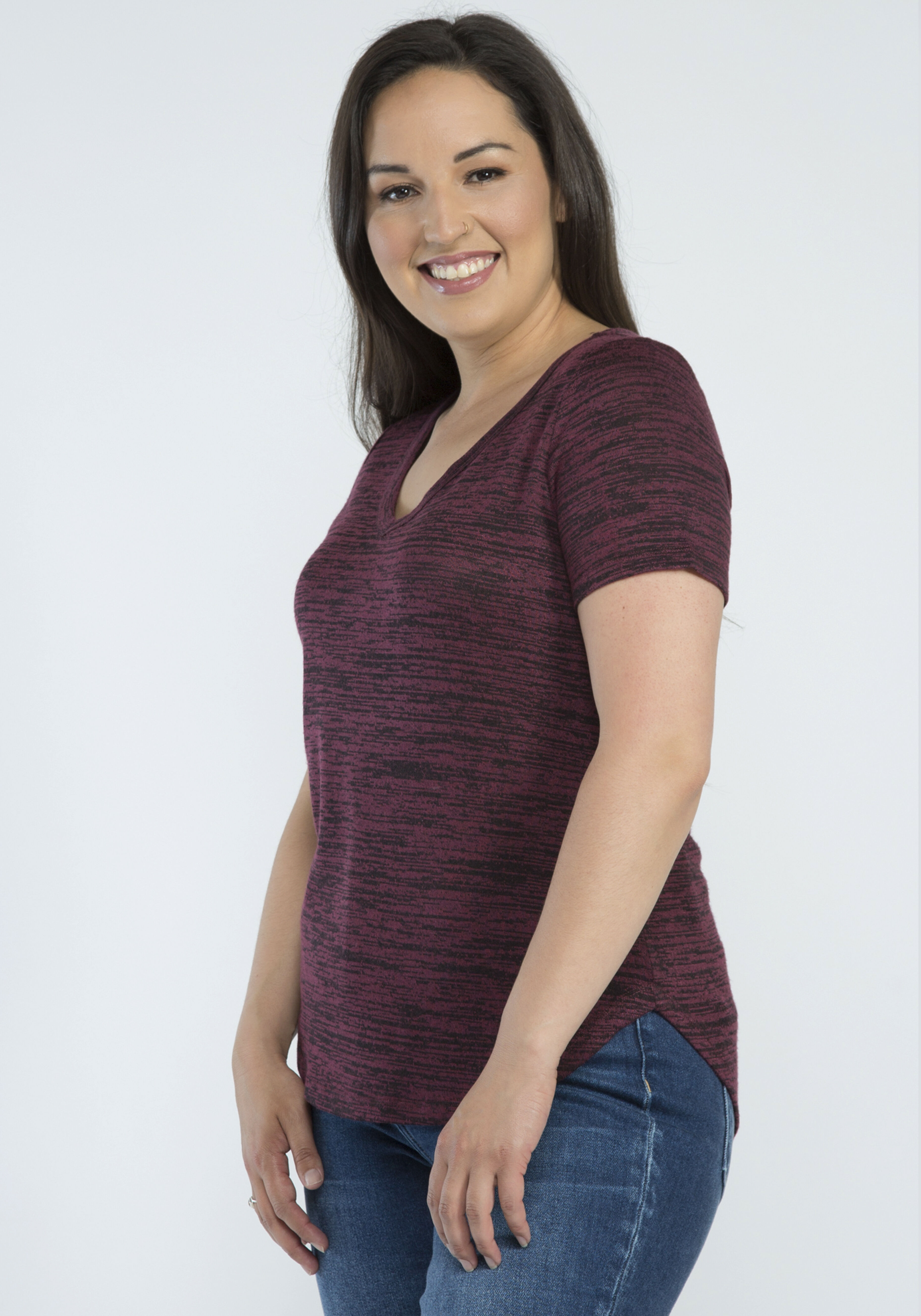 nita hacci v neck short sleeve tee Image 3