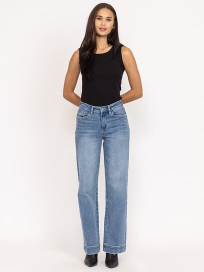 wide leg trouser jean medium authentic wide leg trouser jean medium authentic