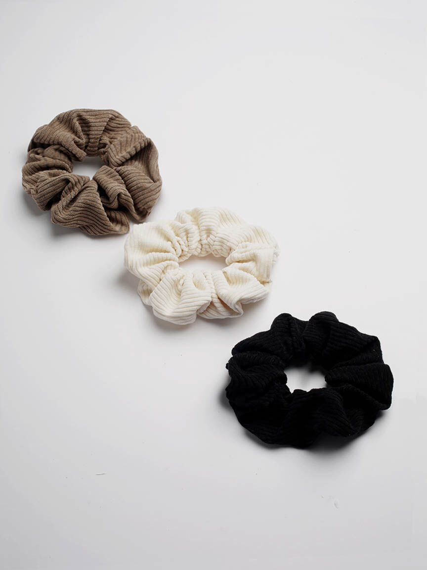 3 pack corduroy scrunchies Image 1