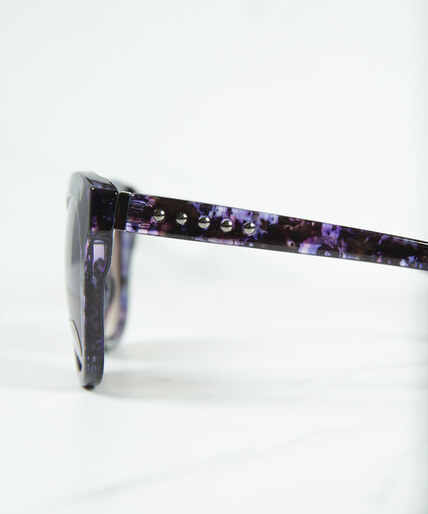 purple crystal frame sunglasses Image 2