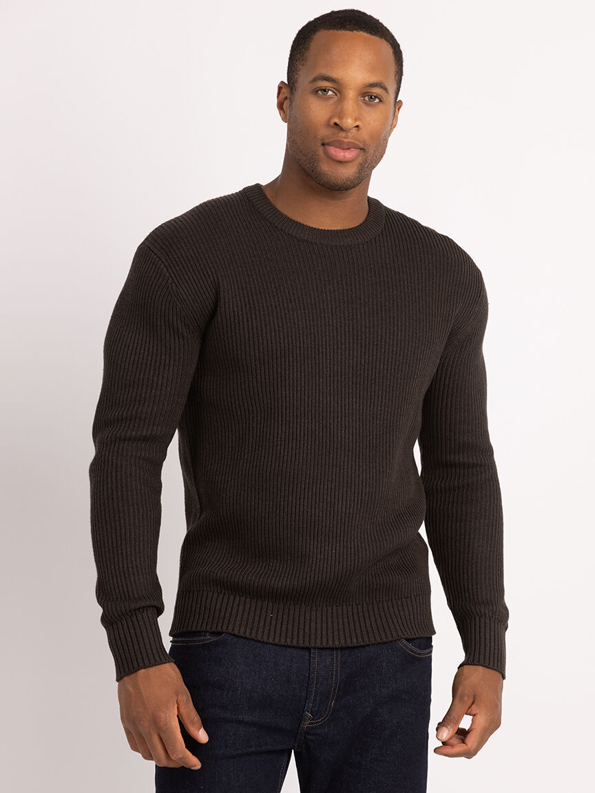 derek washed ribbed crewneck Image 1