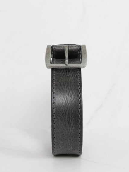 men's vintage finish leather belt Image 2