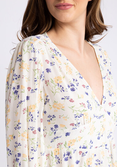 lillian v neck peplum blouse