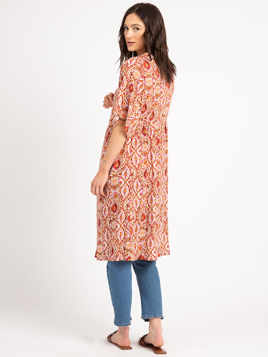 long length printed duster Image 3