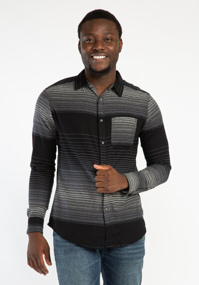 westlake strip hooded flannel shirt Image 1