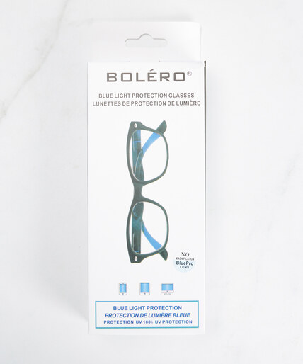 black frame blue light protection glasses Image 2