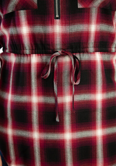 pia 1/4 zip tie waist blouse Image 6