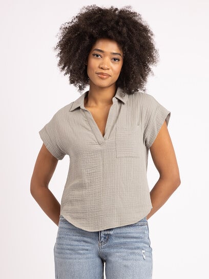 jaden johnny collar gauze shirt jaden johnny collar gauze shirt