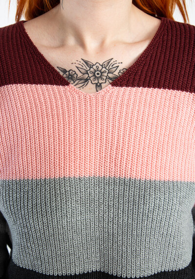 veronica v neck colourblock popover sweater Image 5