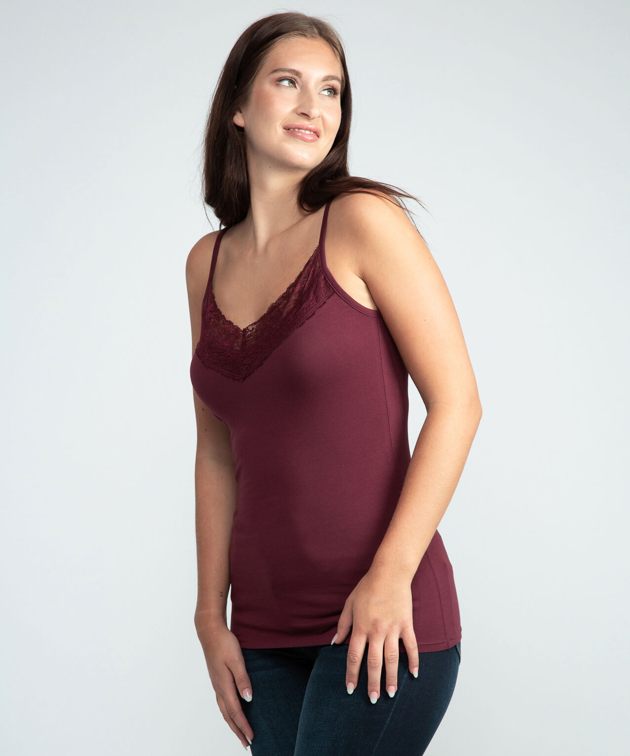 lexxi  lace v neck tank Image 3