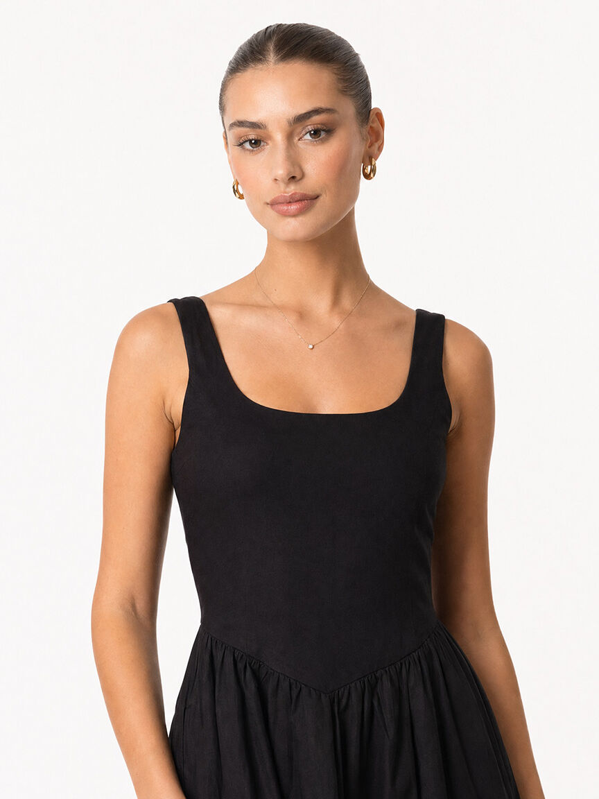 jersey voile maxi dress Image 5