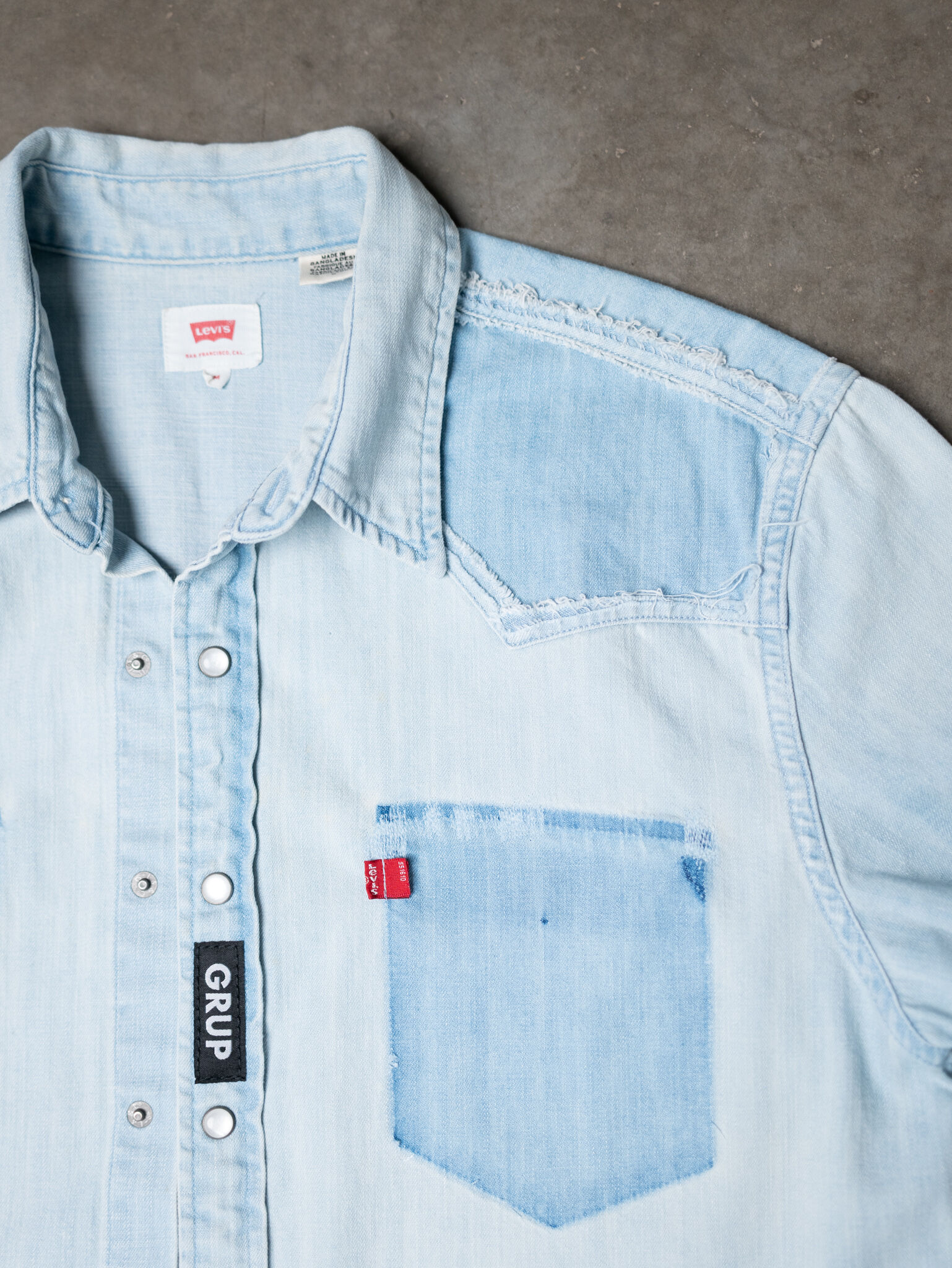 levi's short sleeve barstow denim shirt Image 3