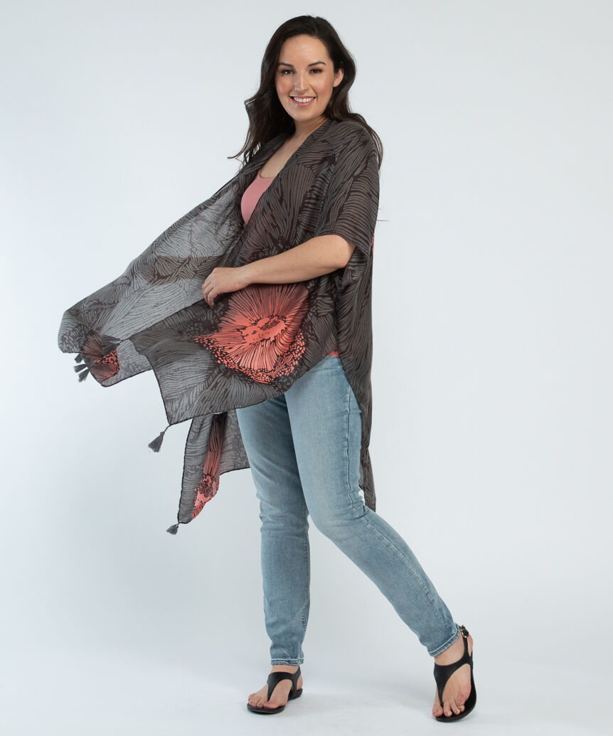 floral print kimono Image 3