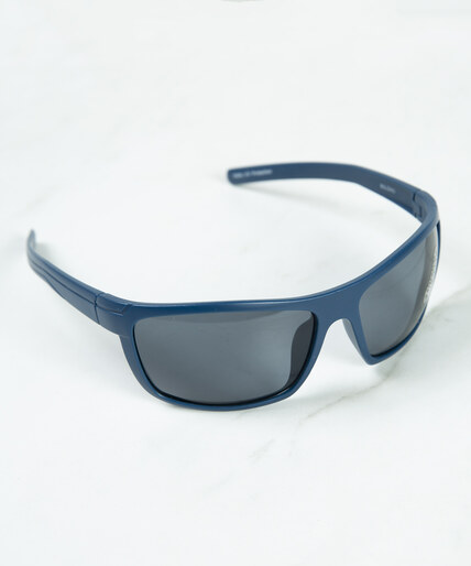 blue sport frame sunglasses Image 1