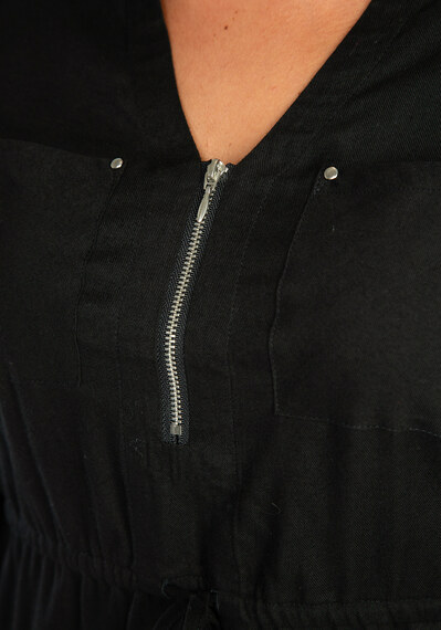 pia 1/4 zip tie waist blouse Image 5