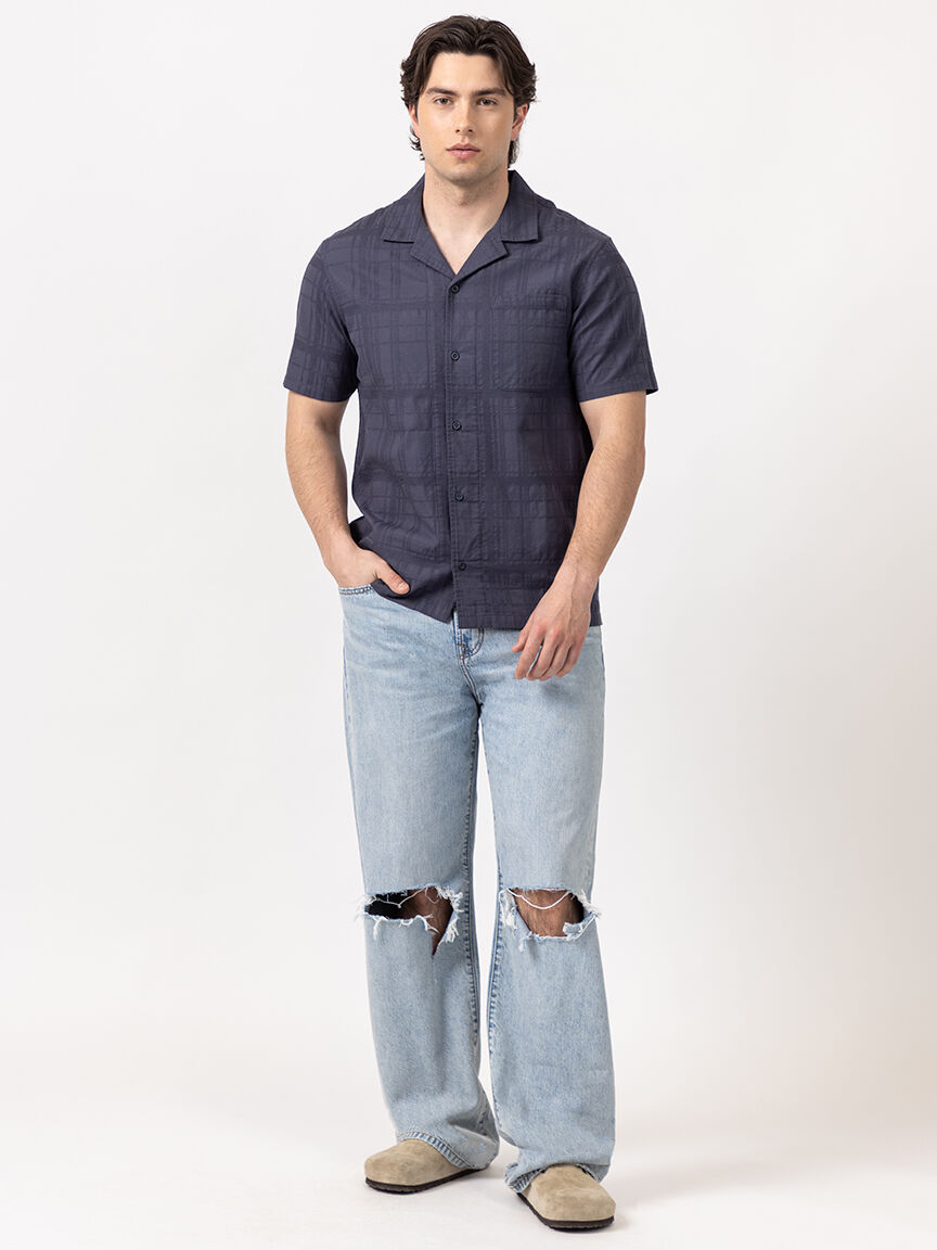 louis plaid textured 1 pkt shirt Image 2