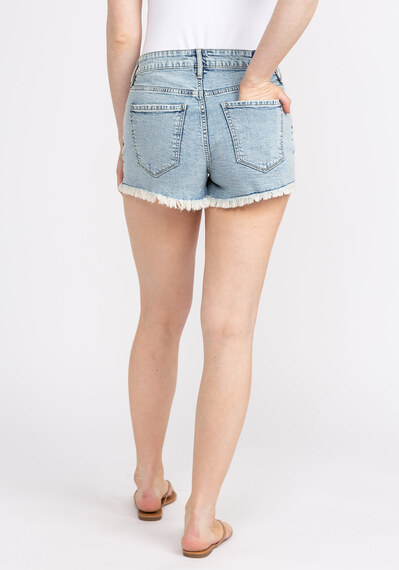 high rise shortie with frayed hem Image 6