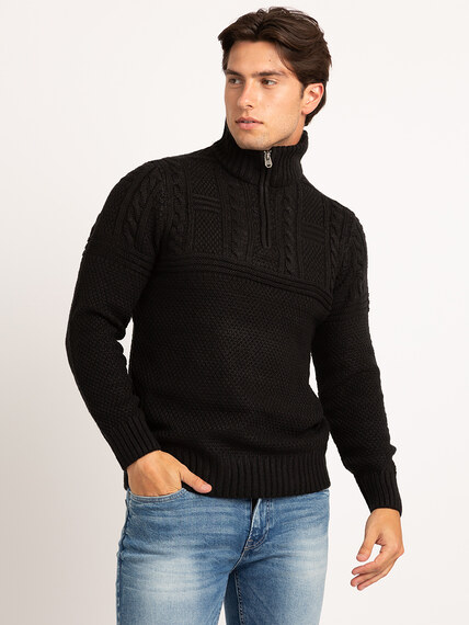 1/4 zip mock neck sweater Image 2