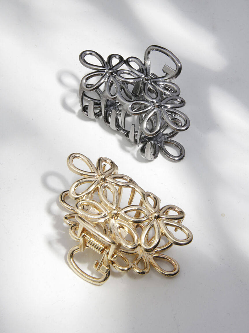 2 pack floral claw clips Image 2