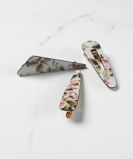 3 pack floral hair clip Image 3