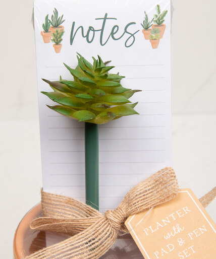 planter and note pad gift set Image 2