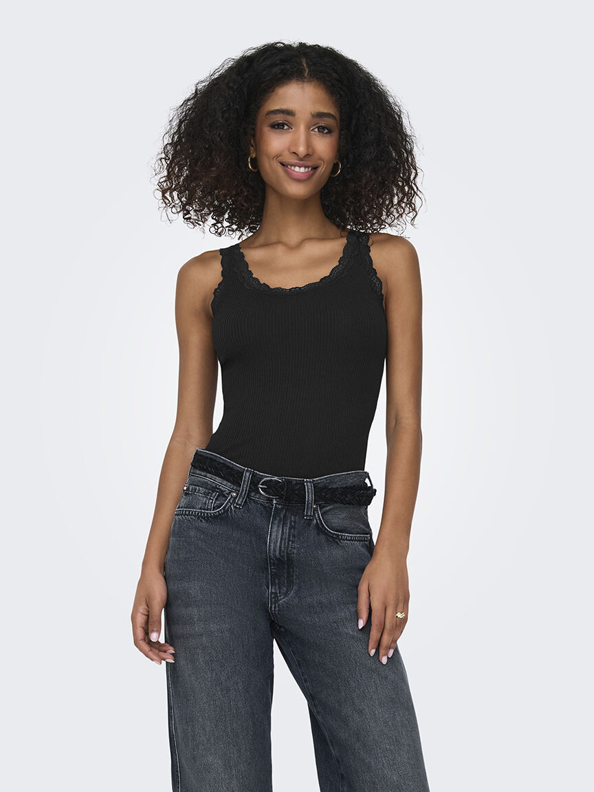 sara lace detail tank