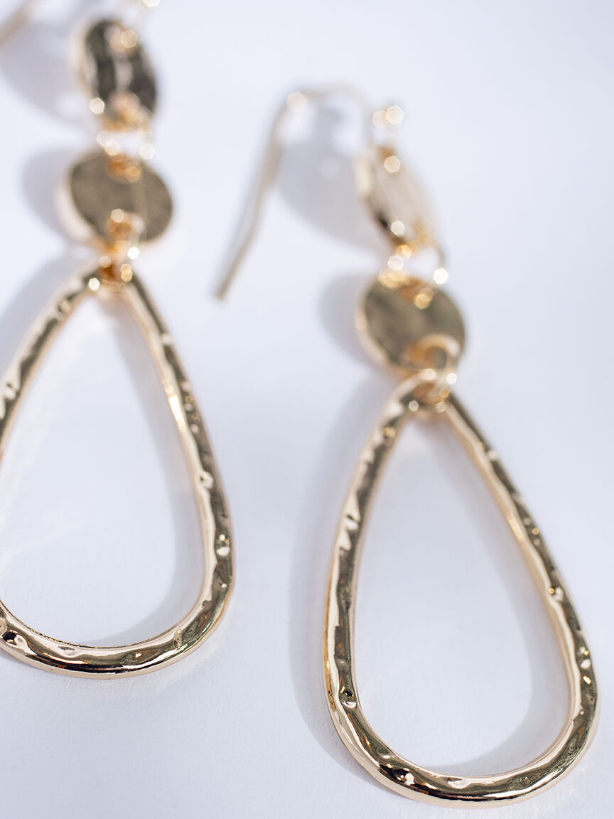 circle and tear drop earring Image 2