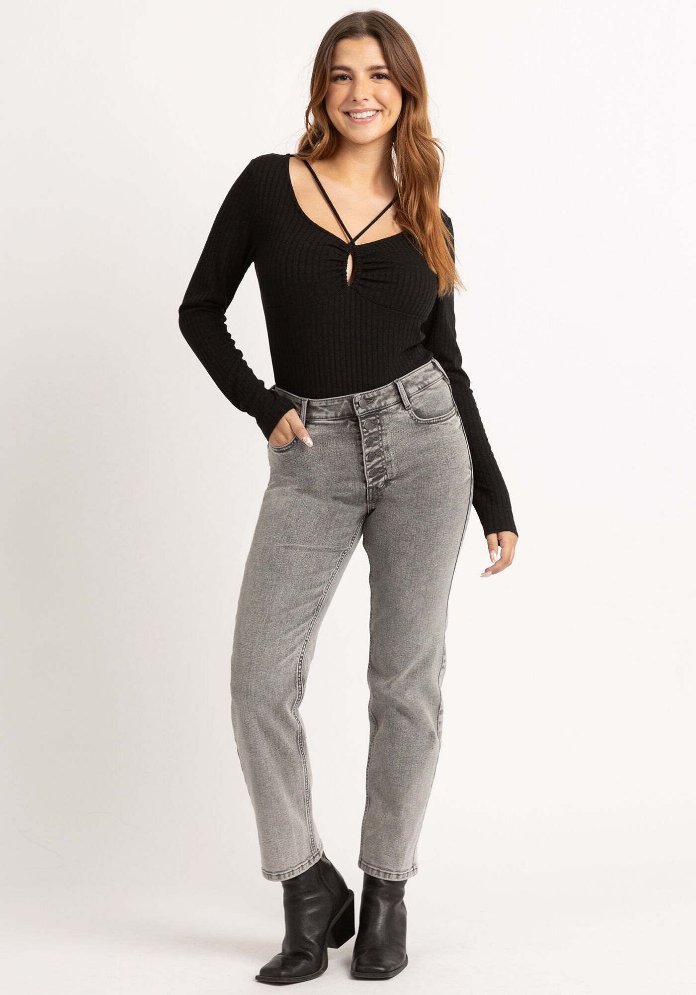 padma rib cutout top Image 3