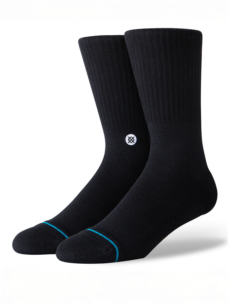 icon crew sock black