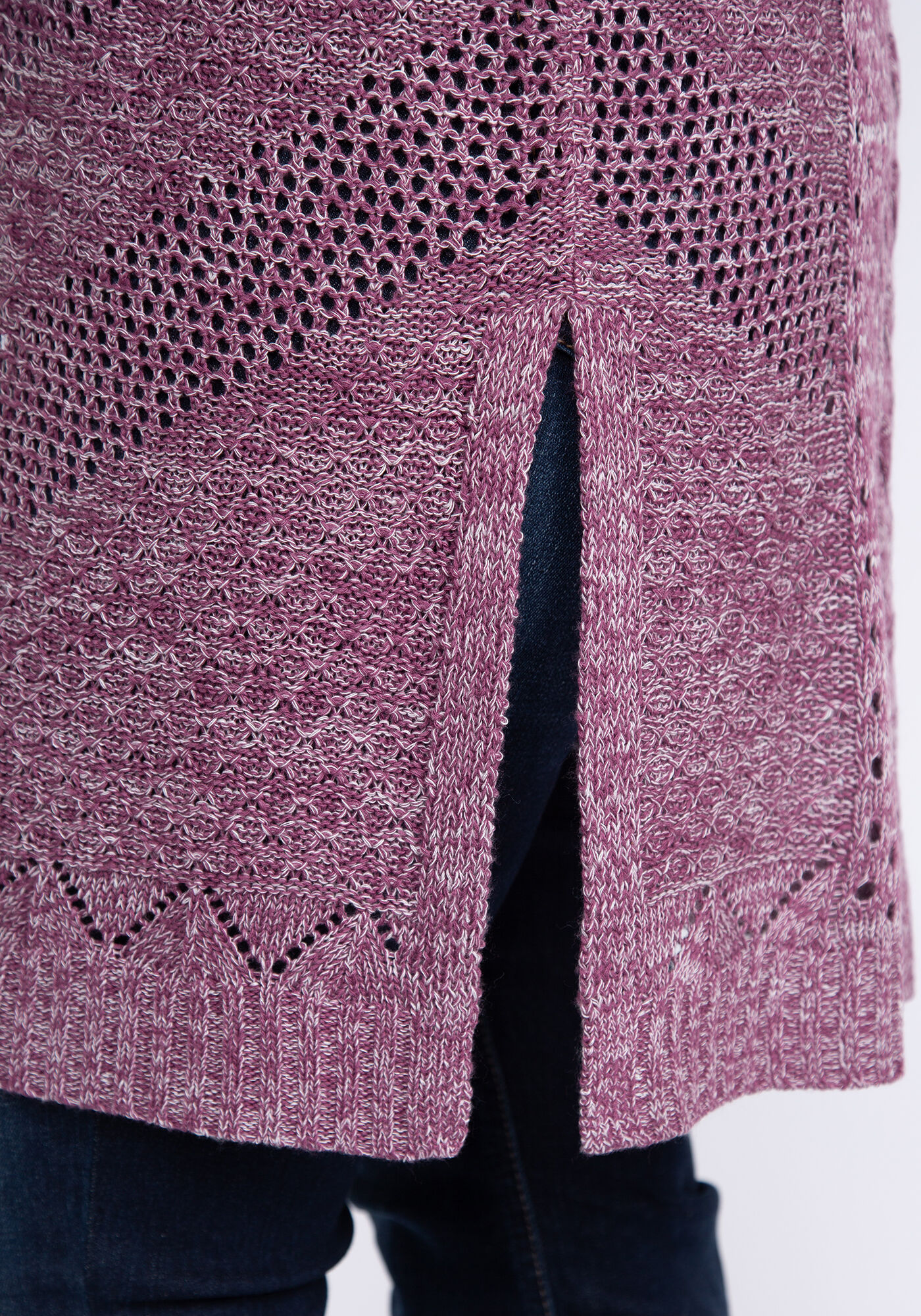 genevive lattice back open cardigan Image 6