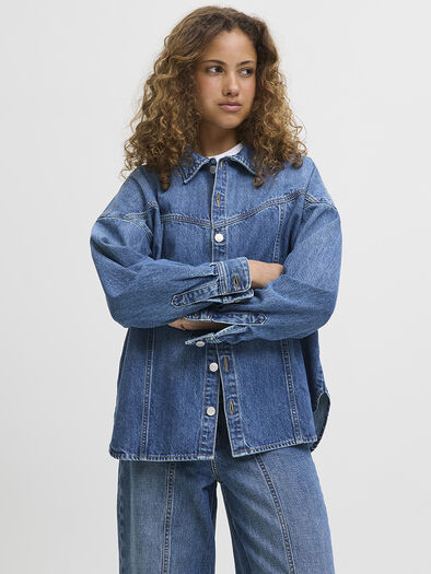 jamila denim overshirt, Md Blue jamila denim overshirt, Md Blue