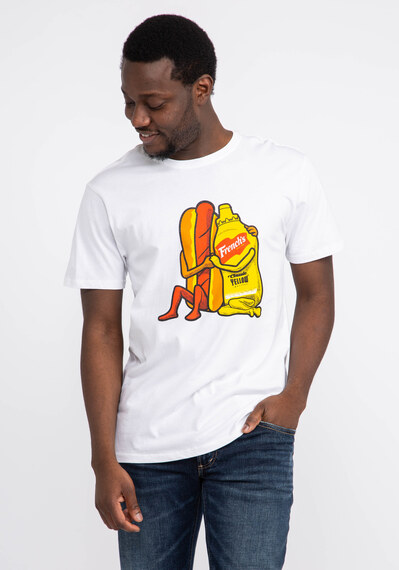 mustard and hot dog graphic t-shirt Image 2