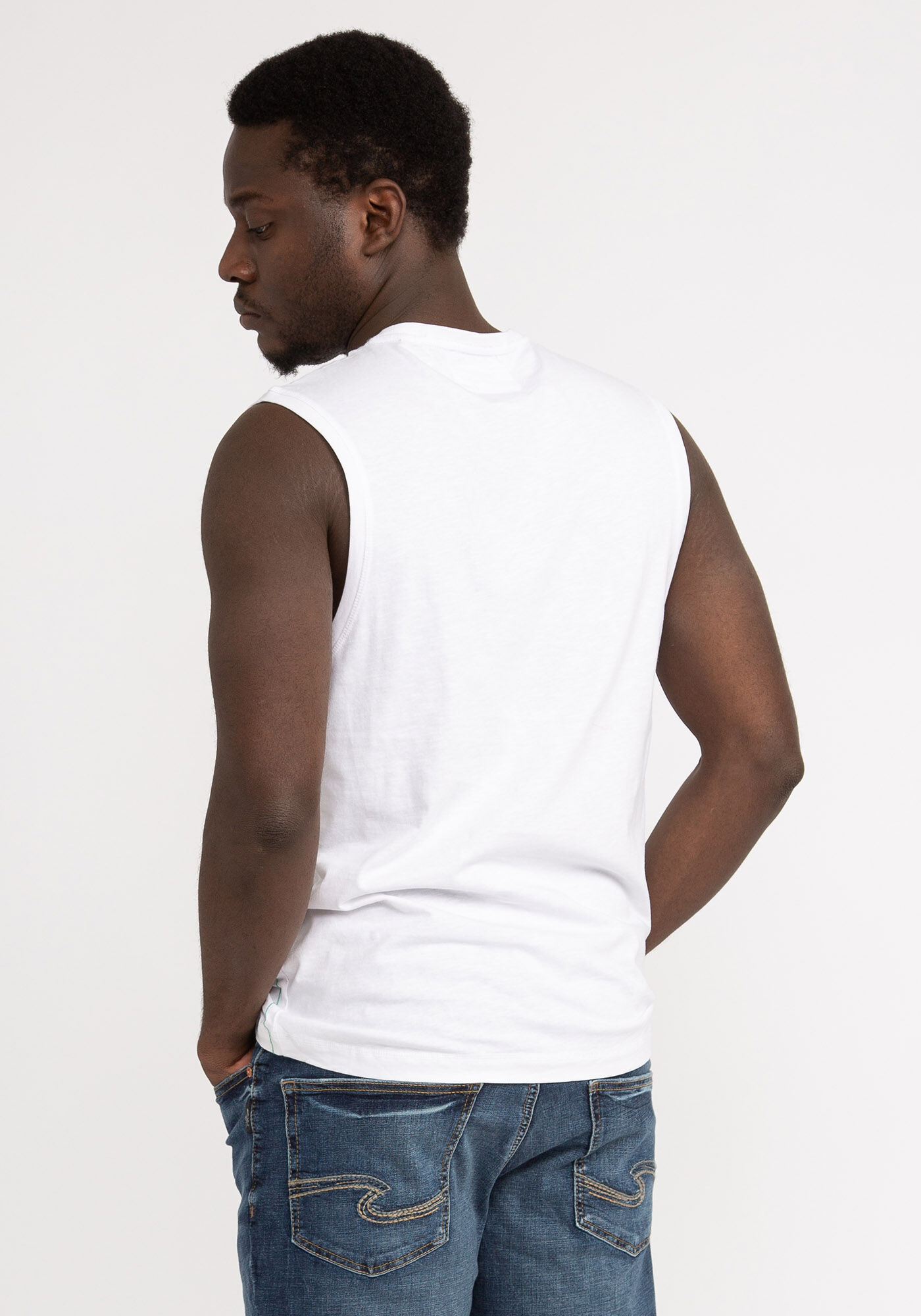 geometric sleeveless knit top Image 2