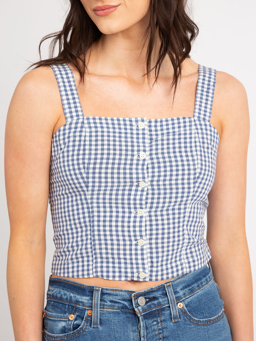 lottie sleeveless linen top Image 5