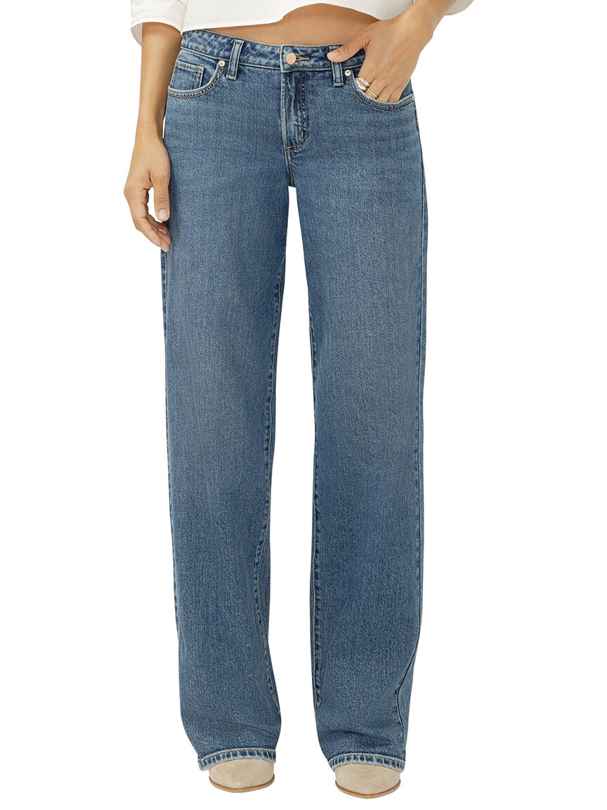 Loose & Low Rise Straight Leg Jeans