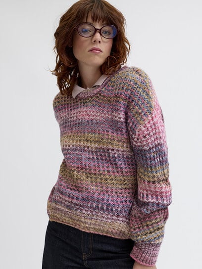 simone space dye crew neck sweater simone space dye crew neck sweater