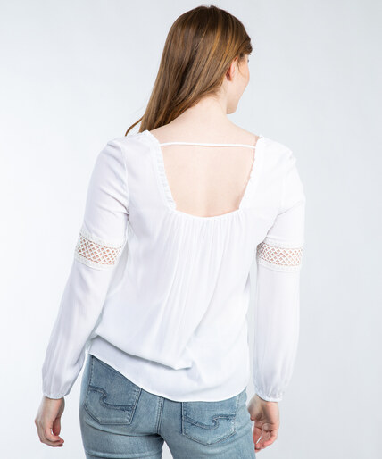 square neck lace trimmed blouse maggie Image 2