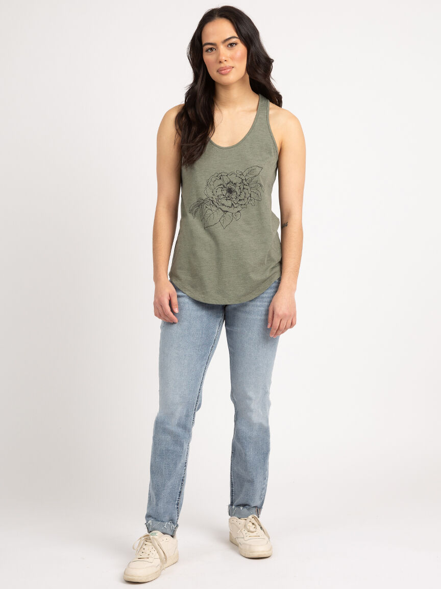 rose graphic tank top Image 2