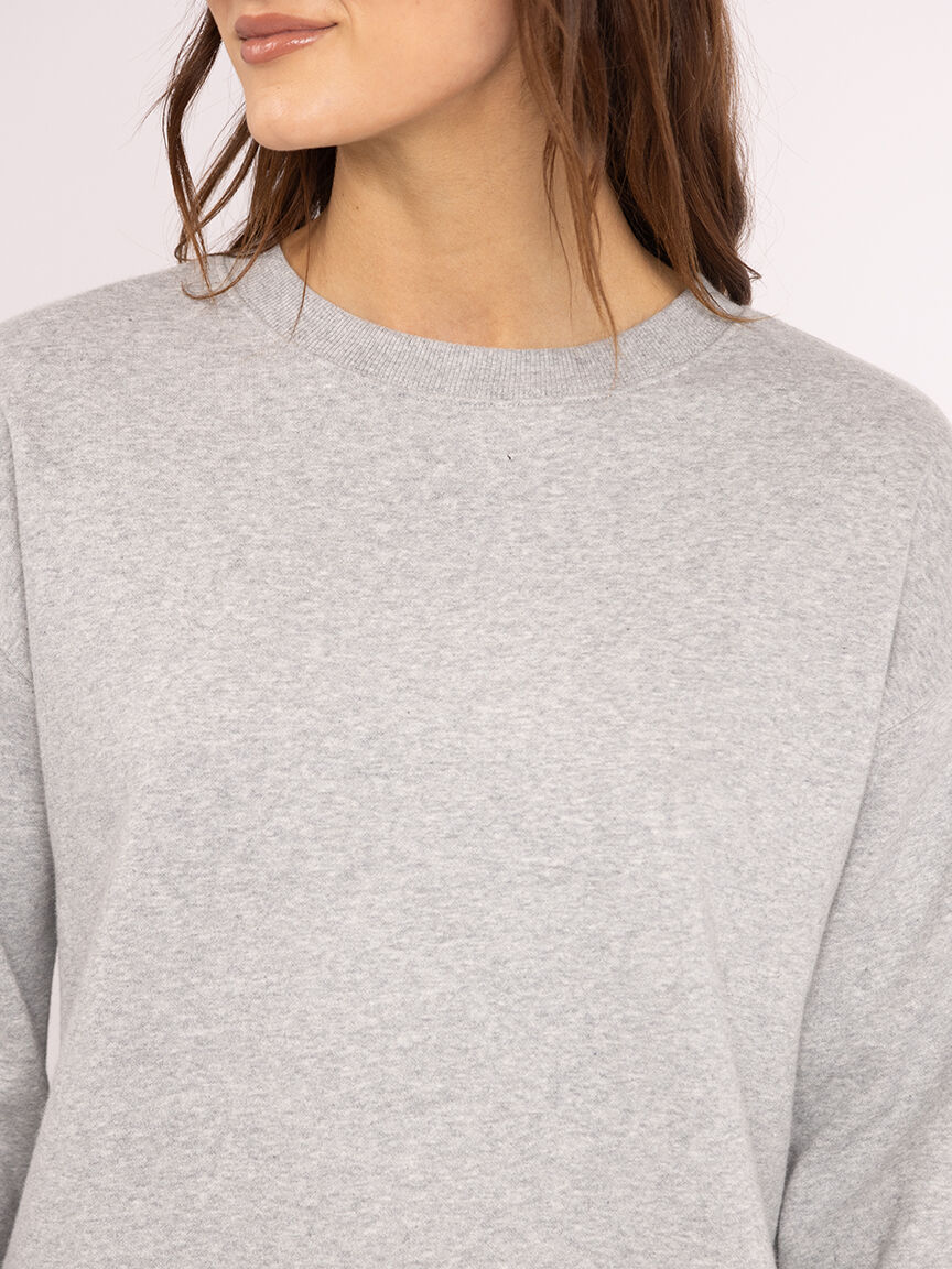 Scoop neck sweatshirt deals