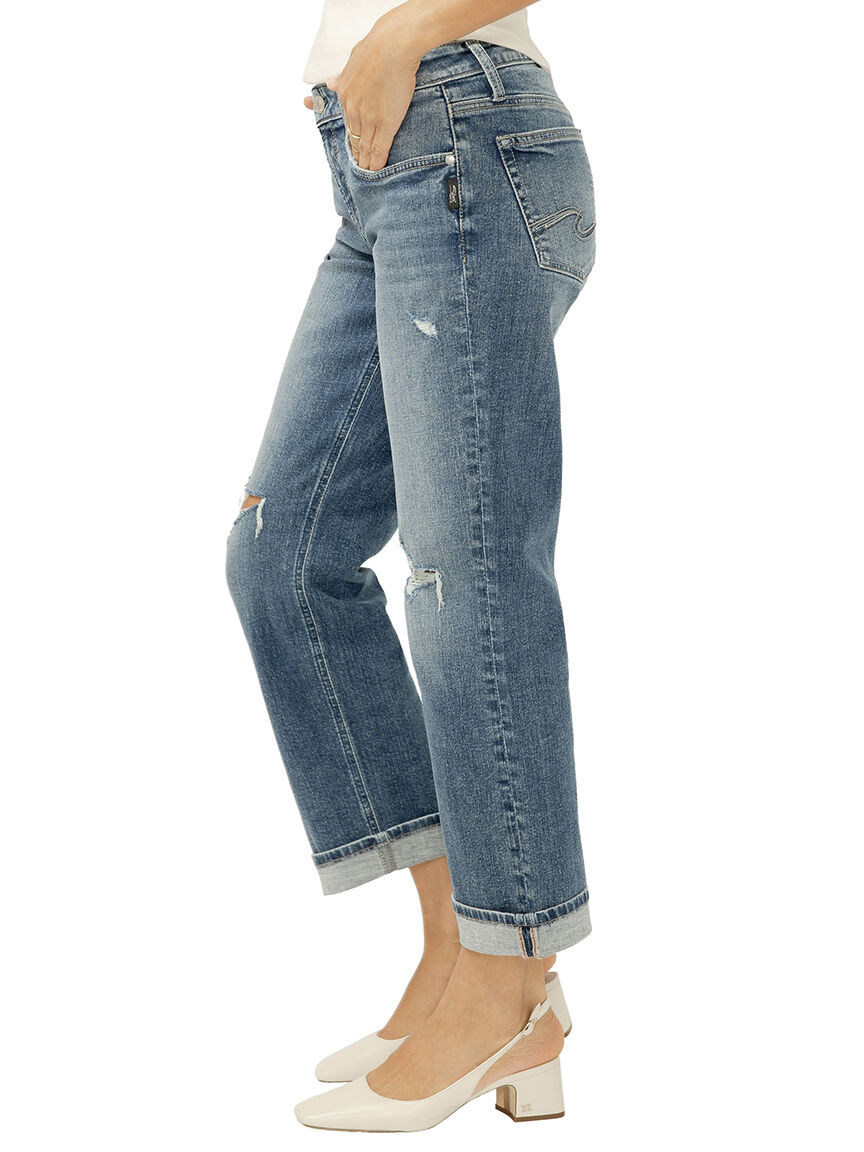 Chelsea Mid Rise Straight Leg Jeans