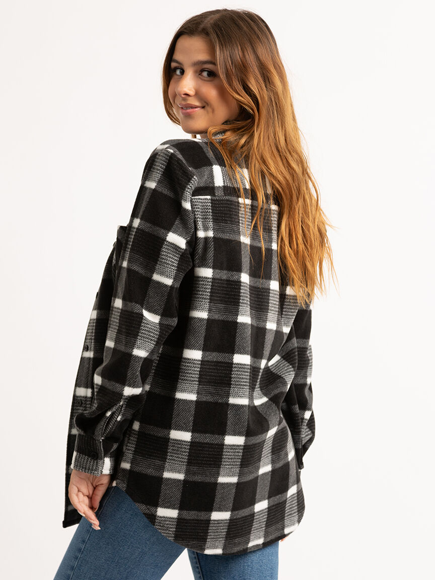 dinah fleece shacket Image 2