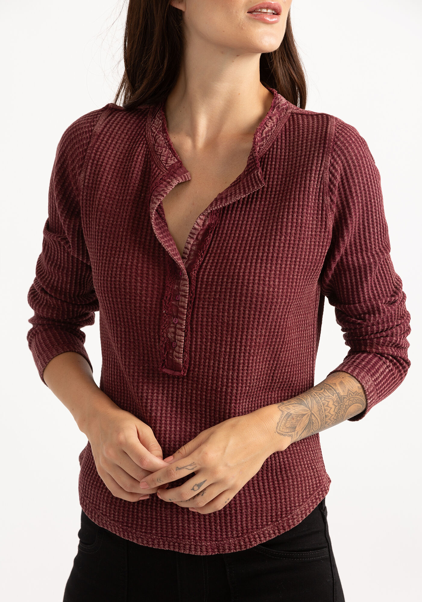 ariana waffle henley Image 4