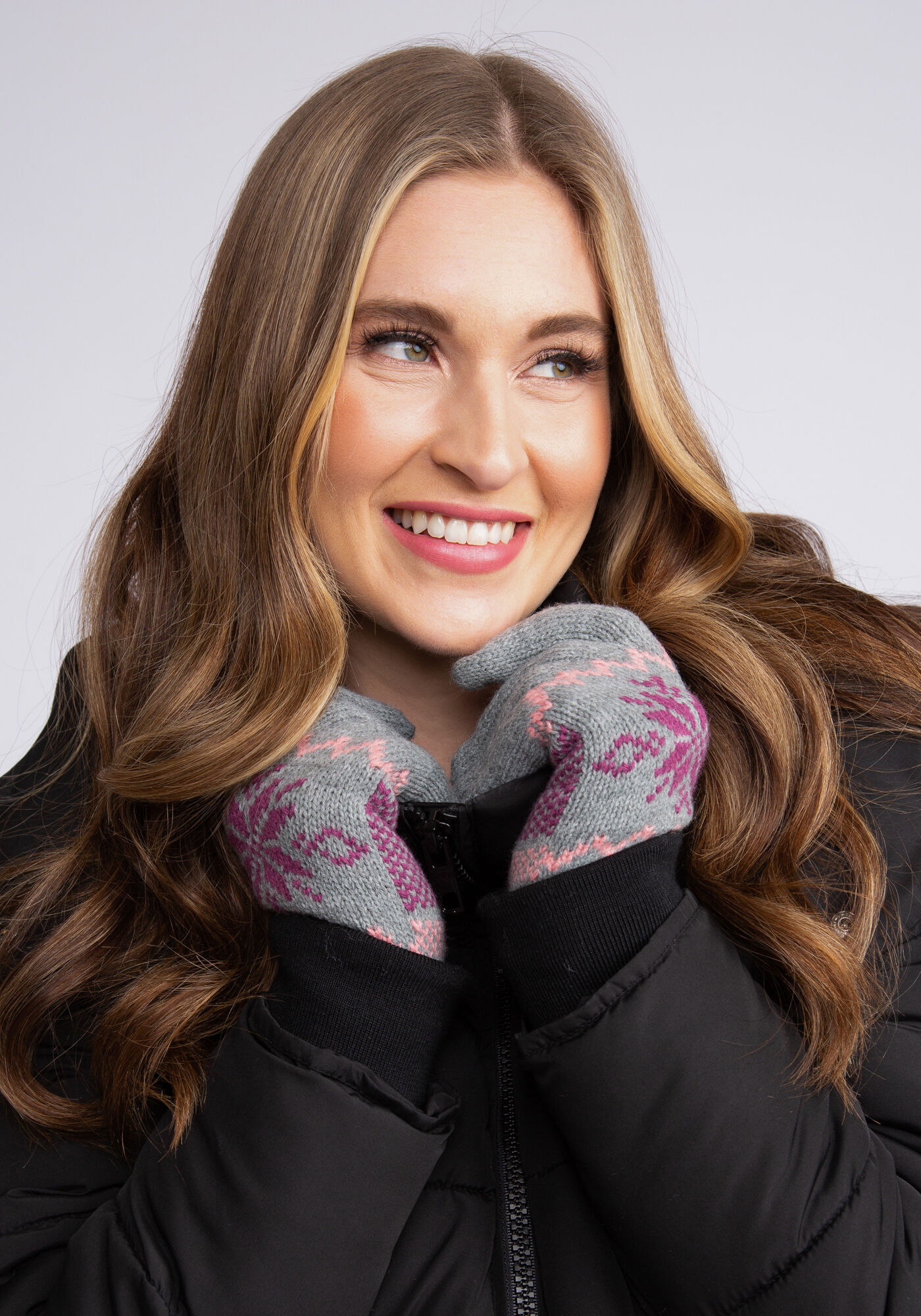 fleece lined jacquard glove Image 1