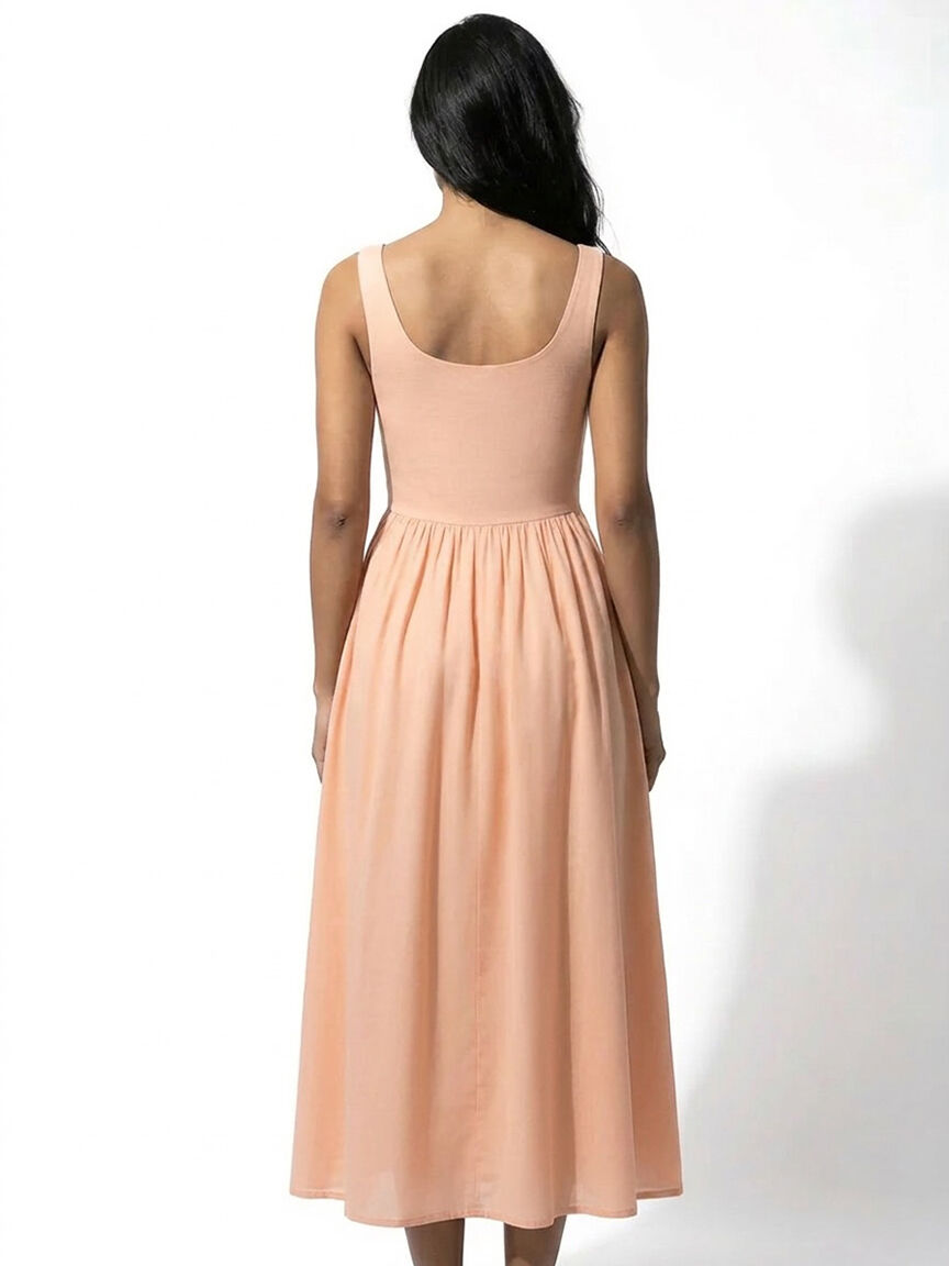 jersey voile maxi dress