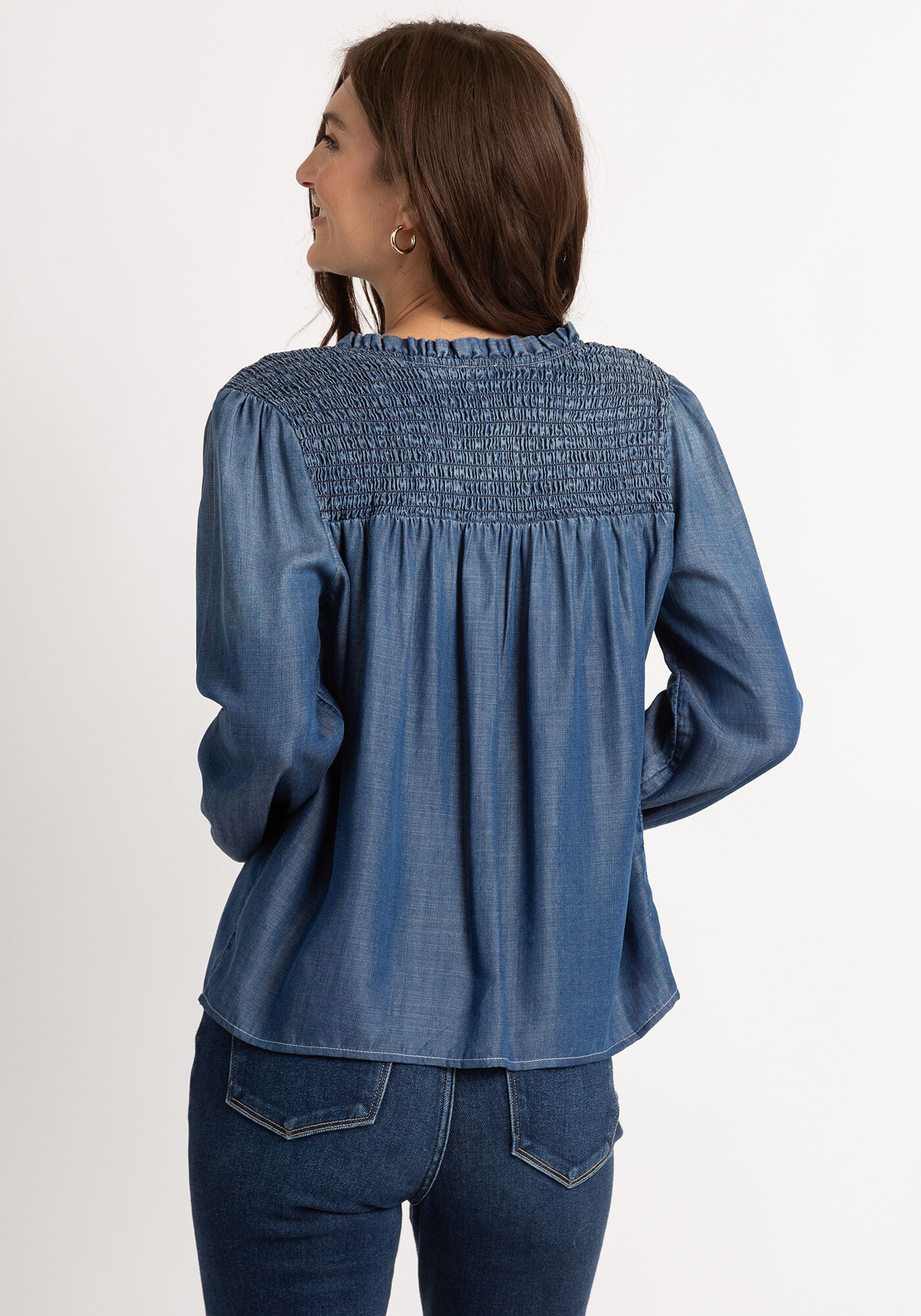 molly long sleeve tencel bouse Image 3