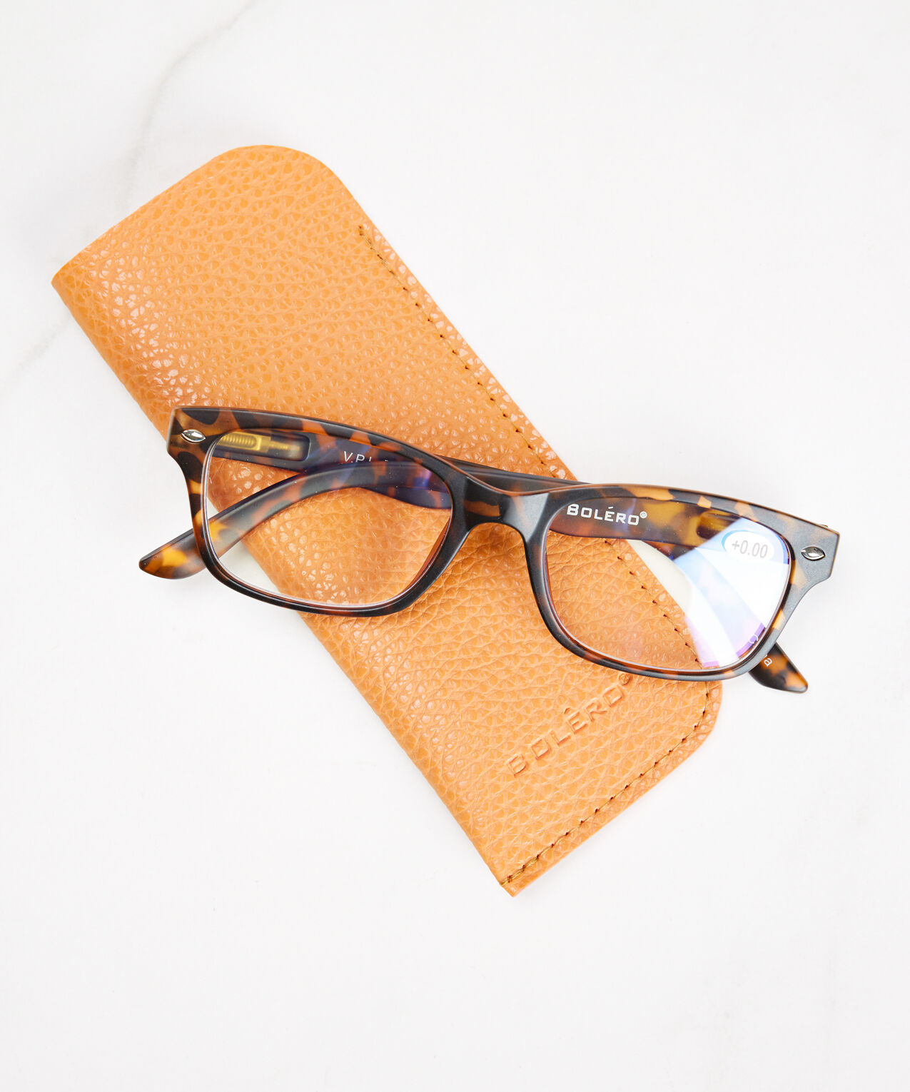 brown frame blue light protection glasses Image 5